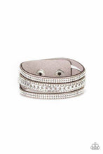 Load image into Gallery viewer, Rollin’ in Rhinestones Silver Urban Bracelet - Paparazzi Accessories
