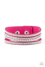 Load image into Gallery viewer, Rollin’ In Rhinestones Pink Urban Bracelet - Paparazzi Accessories

