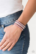 Load image into Gallery viewer, Rollin’ In Rhinestones Pink Urban Bracelet - Paparazzi Accessories
