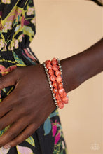 Load image into Gallery viewer, Seaside Siesta Orange Bracelet - Paparazzi Accessories
