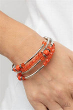 Load image into Gallery viewer, Whimsically Whirly Orange Bracelet - Paparazzi Accessories
