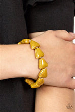 Load image into Gallery viewer, Shark out of Water Yellow Bracelet - Paparazzi Accessories
