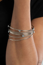 Load image into Gallery viewer, Flawlessly Floral Blue Bracelet - Paparazzi Accessories
