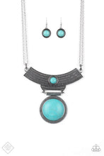 Load image into Gallery viewer, Lasting EMPRESS-ions Blue Necklace - Paparazzi Accessories
