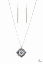 Load image into Gallery viewer, Compass Composure Blue Necklace - Paparazzi Accessories
