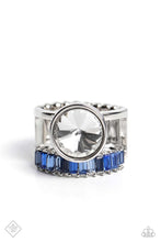 Load image into Gallery viewer, Balanced Bravura Blue Ring - Paparazzi Accessories
