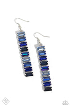 Load image into Gallery viewer, Superbly Stacked Blue Earrings - Paparazzi Accessories
