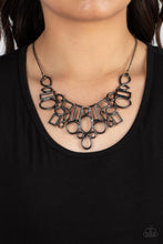 Load image into Gallery viewer, Geometric Grit Black Necklace - Paparazzi Accessories
