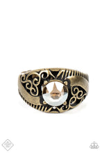 Load image into Gallery viewer, Shimmer in Time Brass Ring - Paparazzi Accessories
