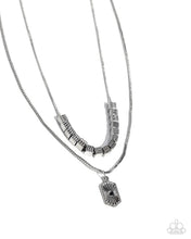 Load image into Gallery viewer, Layered Legato Silver Necklace - Paparazzi Accessories
