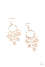 Load image into Gallery viewer, Cyber Chime Rose Gold Earrings - Paparazzi Accessories
