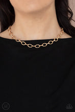 Load image into Gallery viewer, Craveable Couture Gold Choker - Paparazzi Accessories
