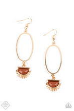 Load image into Gallery viewer, SOL Purpose Gold Earrings - Paparazzi Accessories
