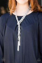Load image into Gallery viewer, SCARFed For Attention Silver Necklace - Paparazzi Accessories
