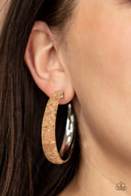 Load image into Gallery viewer, A CORK In The Road Silver Earrings - Paparazzi Accessories
