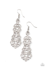 Load image into Gallery viewer, Diva Decorum White Earrings - Paparazzi Accessories
