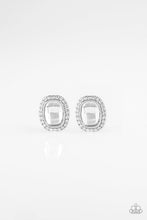 Load image into Gallery viewer, The Modern Monroe White Earrings - Paparazzi Accessories
