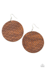 Load image into Gallery viewer, WEAVE Me Out Of It Brown Earrings - Paparazzi Accessories
