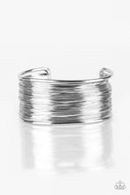 Load image into Gallery viewer, Wire Warrior Silver Bracelet - Paparazzi Accessories
