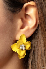 Load image into Gallery viewer, Jovial Jasmine Yellow Earrings - Paparazzi Accessories
