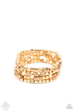 Load image into Gallery viewer, Metro Materials Gold Bracelet - Paparazzi Accessories
