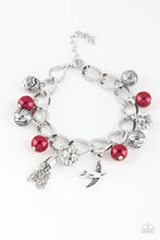 Load image into Gallery viewer, Lady Love Dove Red Bracelet - Paparazzi Accessories
