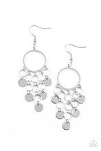 Load image into Gallery viewer, Cyber Chime Silver Earrings - Paparazzi Accessories
