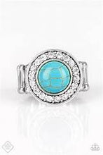 Load image into Gallery viewer, Geo Glyphs Blue Ring - Paparazzi Accessories
