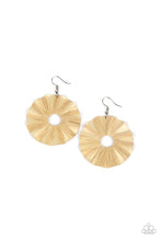 Load image into Gallery viewer, Fan The Breeze Brown Earrings - Paparazzi Accessories
