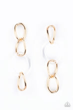 Load image into Gallery viewer, Talk In Circles Gold Earrings - Paparazzi Accessories
