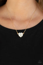 Load image into Gallery viewer, She Works HEART For The Money Gold Necklace Paparazzi 
