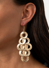 Load image into Gallery viewer, Scattered Shimmer Gold Earrings Paparazzi 
