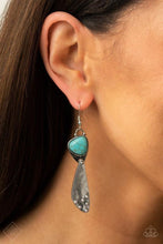 Load image into Gallery viewer, Going-Green Goddess Blue Earrings - Paparazzi Accessories
