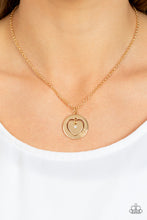 Load image into Gallery viewer, Heart Full of Faith Gold Necklace - Paparazzi Accessories
