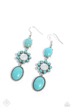 Load image into Gallery viewer, Carefree Cowboy Blue Earrings - Paparazzi Accessories
