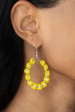 Load image into Gallery viewer, Festively Flower Child Yellow Earrings - Paparazzi Accessories

