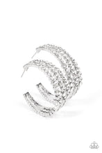 Load image into Gallery viewer, Cosmopolitan Cool White Earrings - Paparazzi Accessories
