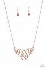 Load image into Gallery viewer, Thunderstruck Teardrops Copper Necklace - Paparazzi Accessories
