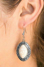 Load image into Gallery viewer, Desert Harvest White Earrings - Paparazzi Accessories
