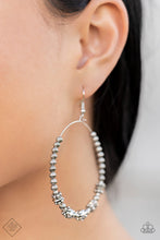 Load image into Gallery viewer, Simple Synchrony Silver Earrings - Paparazzi Accessories
