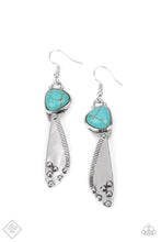 Load image into Gallery viewer, Going-Green Goddess Blue Earrings - Paparazzi Accessories
