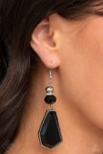 Load image into Gallery viewer, Defaced Dimension Black Earrings - Paparazzi Accessories
