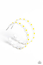 Load image into Gallery viewer, Daisy Disposition White Earrings - Paparazzi Accessories

