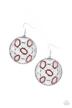 Load image into Gallery viewer, Watch OVAL Me Red Earrings - Paparazzi Accessories
