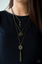 Load image into Gallery viewer, Love Opens All Doors Brass Necklace - Paparazzi Accessories
