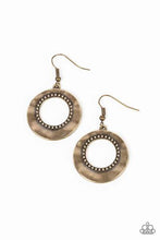 Load image into Gallery viewer, Desert Diversity Brass Earrings - Paparazzi Accessories
