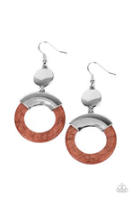 Load image into Gallery viewer, ENTRADA At Your Own Risk Brown Earrings - Paparazzi Accessories
