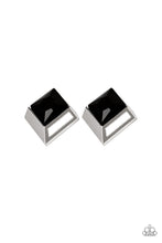 Load image into Gallery viewer, Stellar Square Black Earrings - Paparazzi Accessories
