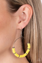 Load image into Gallery viewer, Loudly Layered Yellow Earrings - Paparazzi Accessories
