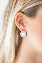 Load image into Gallery viewer, The Modern Monroe White Earrings - Paparazzi Accessories
